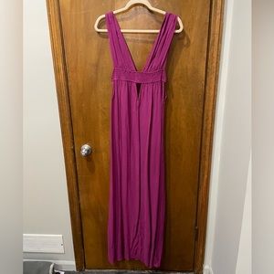 Cut-out Fuschia Maxi Dress